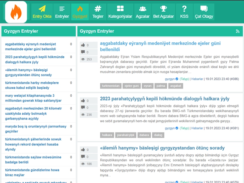 Gyzgyn Interactive Social Site